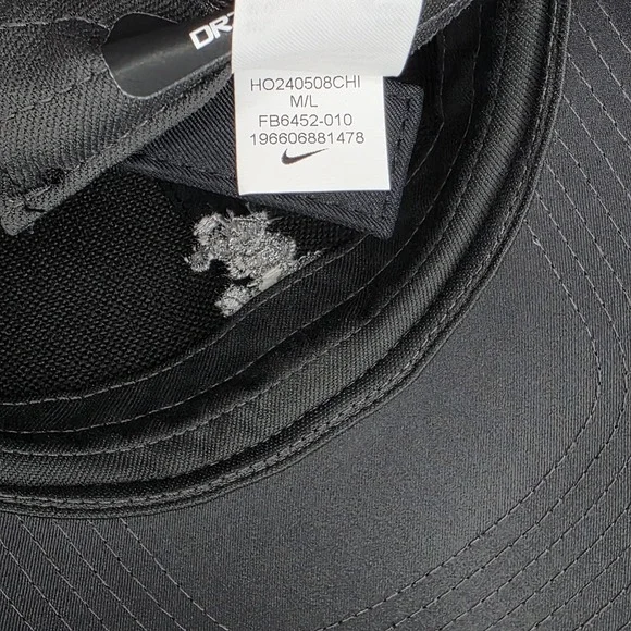 Disney Parks Hat Cap Mens Nike Strap Back Medium Large Black Mickey Dri Fit Golf - Picture 10 of 11